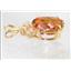 P043, Twilight Fire Topaz 14K Gold Pendant