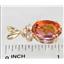 P043, Twilight Fire Topaz 14K Gold Pendant