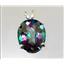 925 Sterling Silver Pendant, Mystic Fire Topaz, SP040