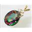 P016, Mystic Fire Topaz, 14K Gold Pendant
