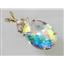 P016, Mercury Mist Topaz, 14K Gold Pendant