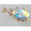 P016, Mercury Mist Topaz, 14K Gold Pendant