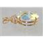 P016, Mercury Mist Topaz, 14K Gold Pendant