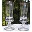Gorgeous pair of Wide Band Platinum Etched Glasses Flute Stemware