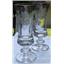 Gorgeous pair of Wide Band Platinum Etched Glasses Flute Stemware
