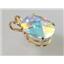 P084, Mercury Mist Topaz 14K Gold Pendant