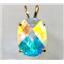 P084, Mercury Mist Topaz 14K Gold Pendant