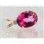 P018, Pure Pink Topaz 14k Gold Pendant