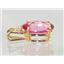 P018, Pure Pink Topaz 14k Gold Pendant