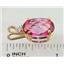 P018, Pure Pink Topaz 14k Gold Pendant