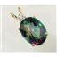 P018, Mystic Fire Topaz 14k Gold Pendant