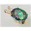 P018, Mystic Fire Topaz 14k Gold Pendant