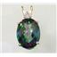 P018, Mystic Fire Topaz 14k Gold Pendant