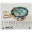 P018, Mystic Fire Topaz 14k Gold Pendant