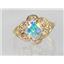 10K, 14K or 18K Gold Ladies Ring, Mercury Mist Topaz , R125