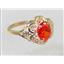 10K, 14K or 18K Gold Ladies Ring, Created Padparadscha Sapphire, R125