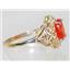 10K, 14K or 18K Gold Ladies Ring, Created Padparadscha Sapphire, R125