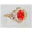 10K, 14K or 18K Gold Ladies Ring, Created Padparadscha Sapphire, R125