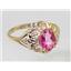 10K, 14K or 18K Gold Ladies Ring, Pure Pink Topaz , R125