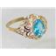 10K, 14K or 18K Gold Ladies Ring, Swiss Blue Topaz , R125