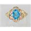 10K, 14K or 18K Gold Ladies Ring, Swiss Blue Topaz , R125