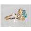 10K, 14K or 18K Gold Ladies Ring, Swiss Blue Topaz , R125