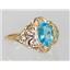 10K, 14K or 18K Gold Ladies Ring, Swiss Blue Topaz , R125