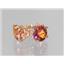 14k Gold Post Earrings, Twilight Fire Topaz, E012-5