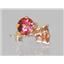 14k Gold Post Earrings, Twilight Fire Topaz, E012-5