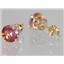 14k Gold Post Earrings, Twilight Fire Topaz, E012-5