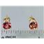 14k Gold Post Earrings, Twilight Fire Topaz, E012-5
