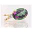 P019, Mystic Fire Topaz 14K Gold Pendant