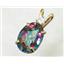 P019, Mystic Fire Topaz 14K Gold Pendant