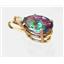 P019, Mystic Fire Topaz 14K Gold Pendant