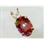 P019, Twilight Fire Topaz 14K Gold Pendant