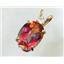 P019, Twilight Fire Topaz 14K Gold Pendant