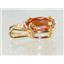 P019, Twilight Fire Topaz 14K Gold Pendant