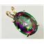 P080, Mystic Fire Topaz 14K Gold Pendant