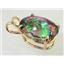 P080, Mystic Fire Topaz 14K Gold Pendant