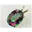 P080, Mystic Fire Topaz 14K Gold Pendant
