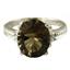 925 Sterling Silver Ladies Ring, Smoky Quartz, SR136