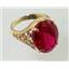10K, 14K or 18K Gold Ladies Ring, Created Ruby, R049