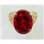 10K, 14K or 18K Gold Ladies Ring, Created Ruby, R049
