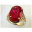 10K, 14K or 18K Gold Ladies Ring, Created Ruby, R049