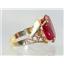 10K, 14K or 18K Gold Ladies Ring, Created Ruby, R049