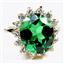 10K, 14K or 18K Gold Ladies Ring, Russian Nanocrystal Emerald, R283