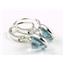 925 Sterling Silver Leverback Earrings, Aquamarine, SE001
