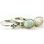 925 Sterling Silver Leverback Earrings, Created White Opal, SE001