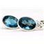 925 Sterling Silver Leverback Earrings, London Blue Topaz, SE001