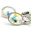 925 Sterling Silver Leverback Earrings, Mercury Mist Topaz, SE001
